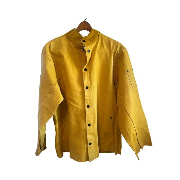 Steiner Leather Welding Jacket Yellow Heavy Duty Workwear Large - Picture 1 of 8